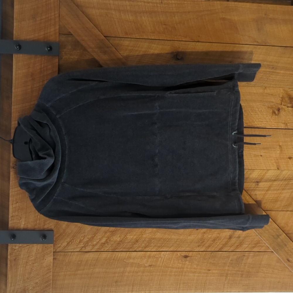 Athleta Velour Cowl Neck Drawstring Waist Sweatshirt, Small